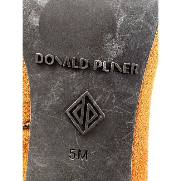 Donald Pliner Women's Angel Suede Sock Heeled Bootie Biscotti Sz 5 - Picture 4 of 11